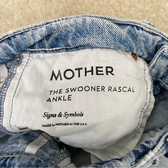 mother superior - the swooner rascal ankle jean high-rise crop acid wash - Picture 10 of 10